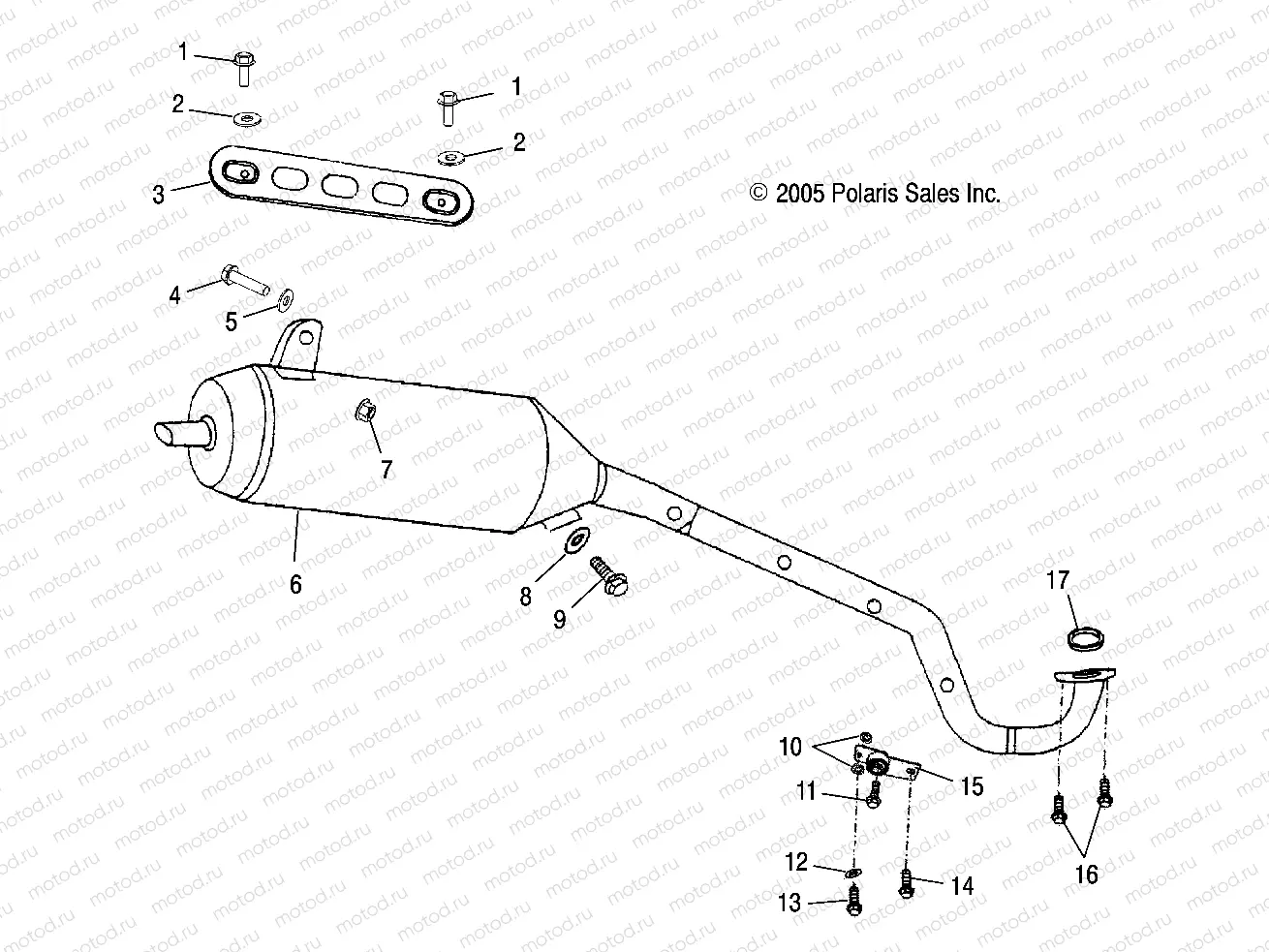 EXHAUST PIPE - A05KA09CA/CB (4999202309920230A09) | EXHAUST PIPE - A05KA09CA/CB (4999202309920230A09)