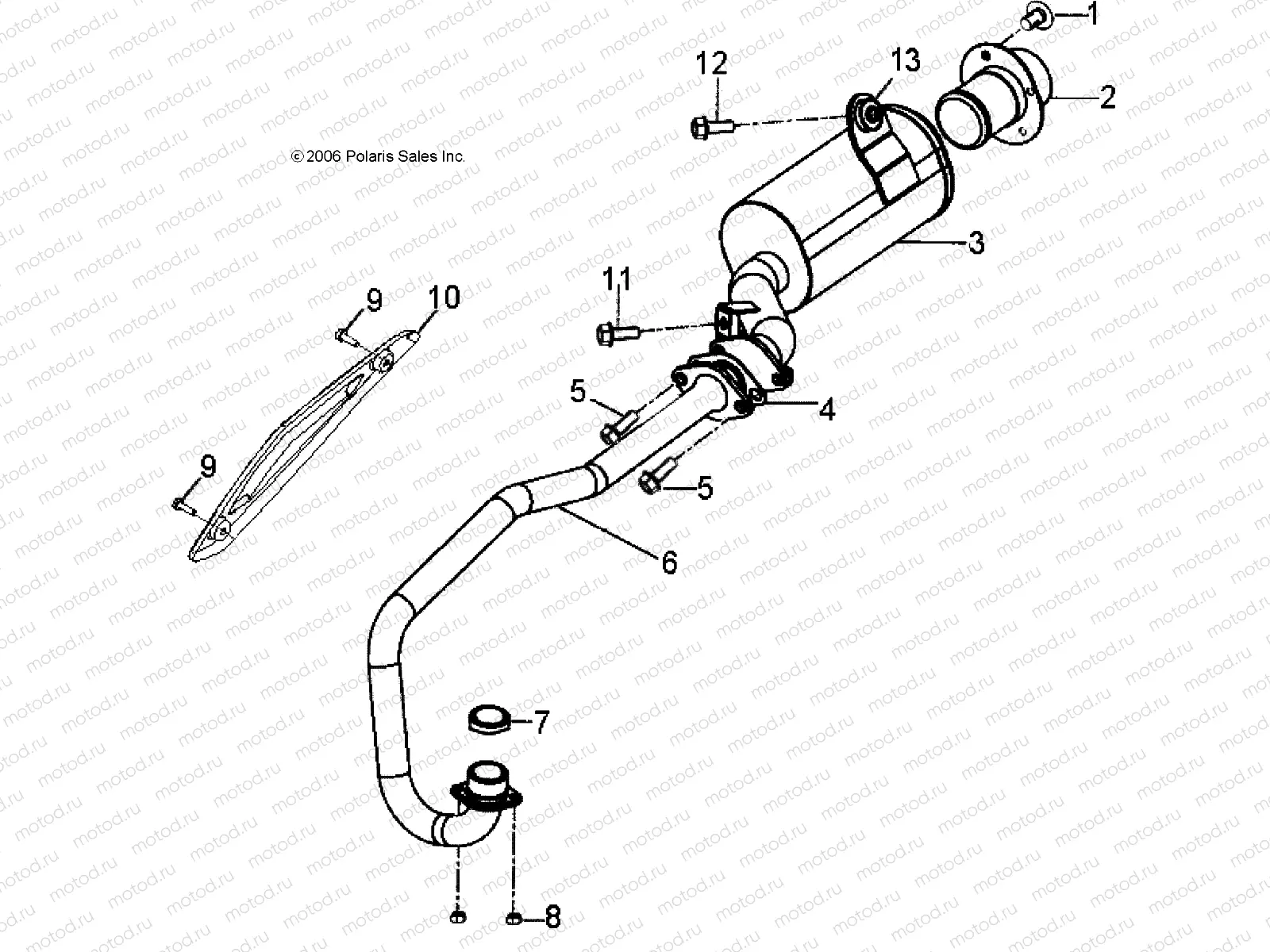 EXHAUST PIPE - A07KA09AA/AB/AD (49ATVEXHAUST07OTLW90) | EXHAUST PIPE - A07KA09AA/AB/AD (49ATVEXHAUST07OTLW90)