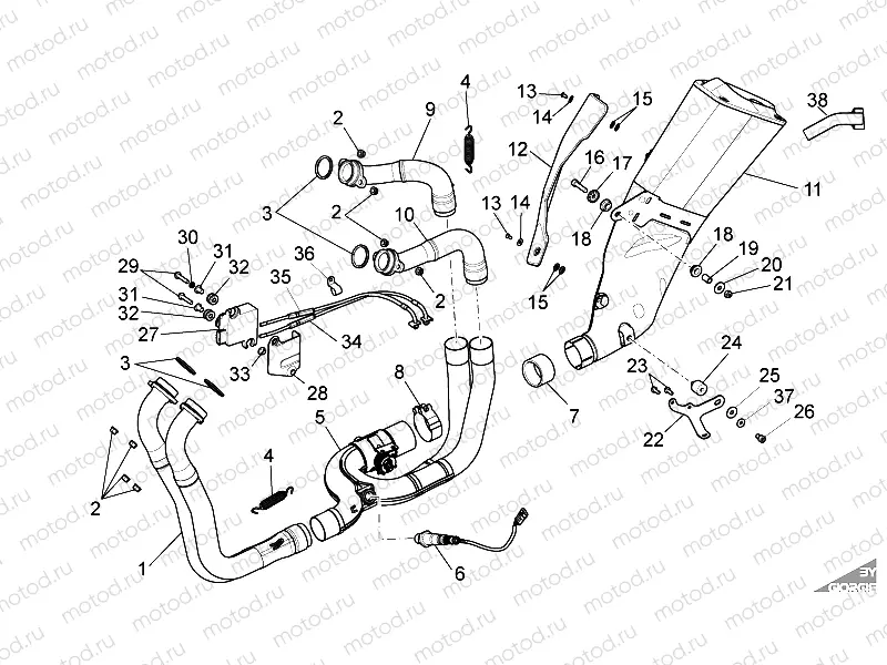 Exhaust pipe I