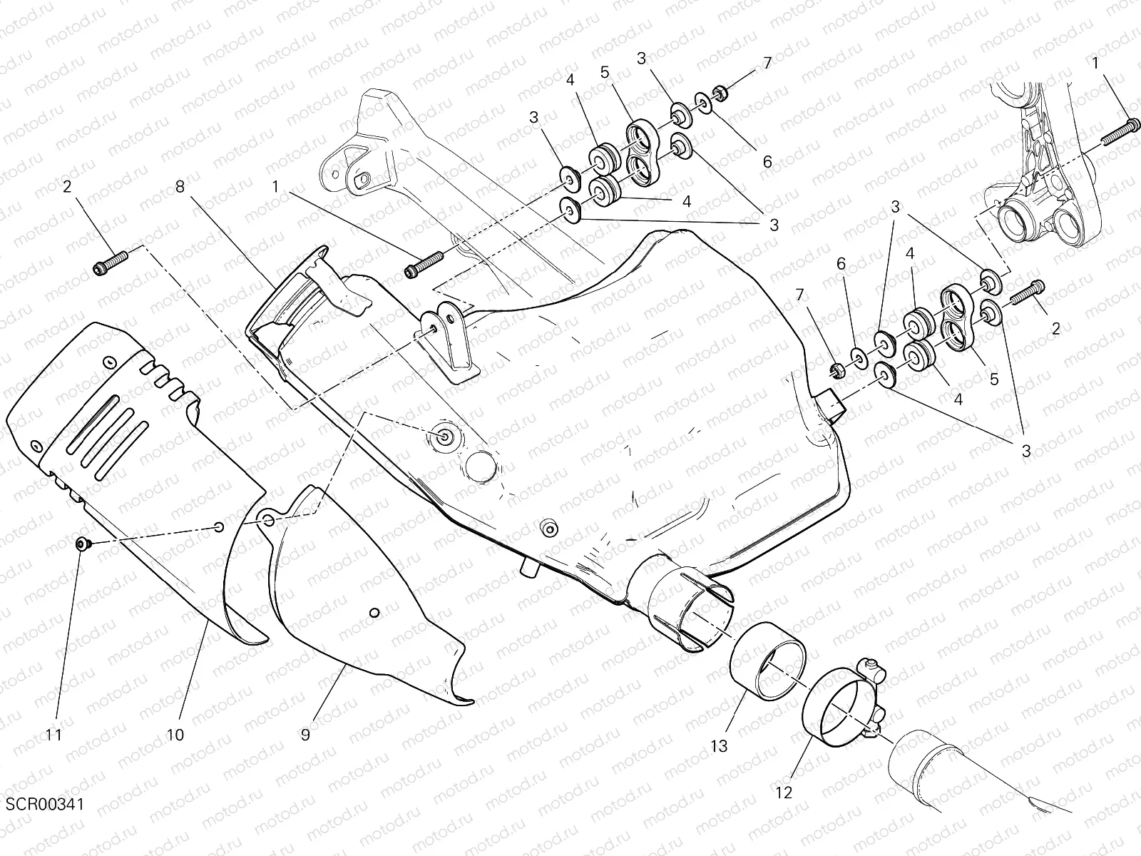 EXHAUST SILENCER [MOD:SCR800DK;XST:EUR,GSO,ROK,TWN]