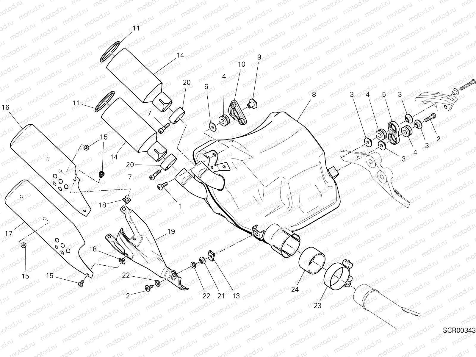 EXHAUST SILENCER [MOD:SCR800FH;XST:EUR,ROK]