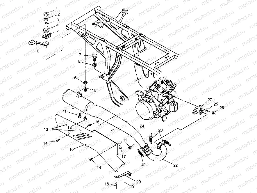 EXHAUST SYSTEM 2x4 300 W947530 (4926742674A009) | EXHAUST SYSTEM 2x4 300 W947530 (4926742674A009)