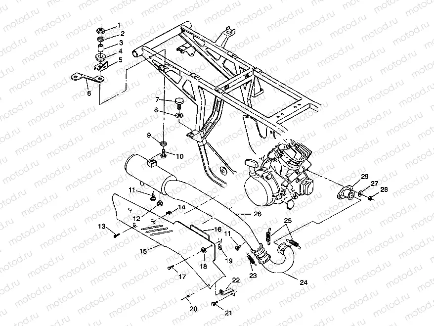 EXHAUST SYSTEM 2X4 350L W937539 (4924032403006A) | EXHAUST SYSTEM 2X4 350L W937539 (4924032403006A)