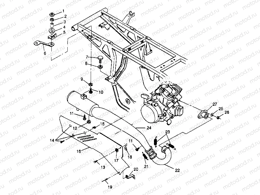 EXHAUST SYSTEM 4x4 300 W958130 (4930183018A011) | EXHAUST SYSTEM 4x4 300 W958130 (4930183018A011)