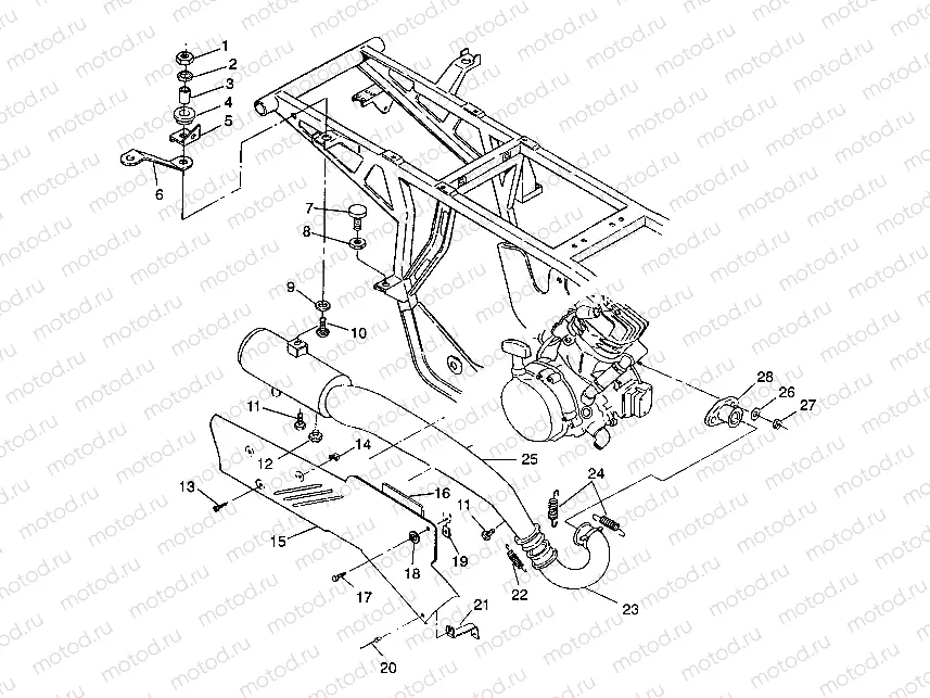 EXHAUST SYSTEM 4X4 350L W938139 (4924052405006A) | EXHAUST SYSTEM 4X4 350L W938139 (4924052405006A)