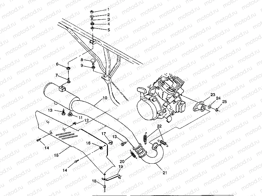EXHAUST SYSTEM 6X6 350L W938739 (4924062406007A) | EXHAUST SYSTEM 6X6 350L W938739 (4924062406007A)