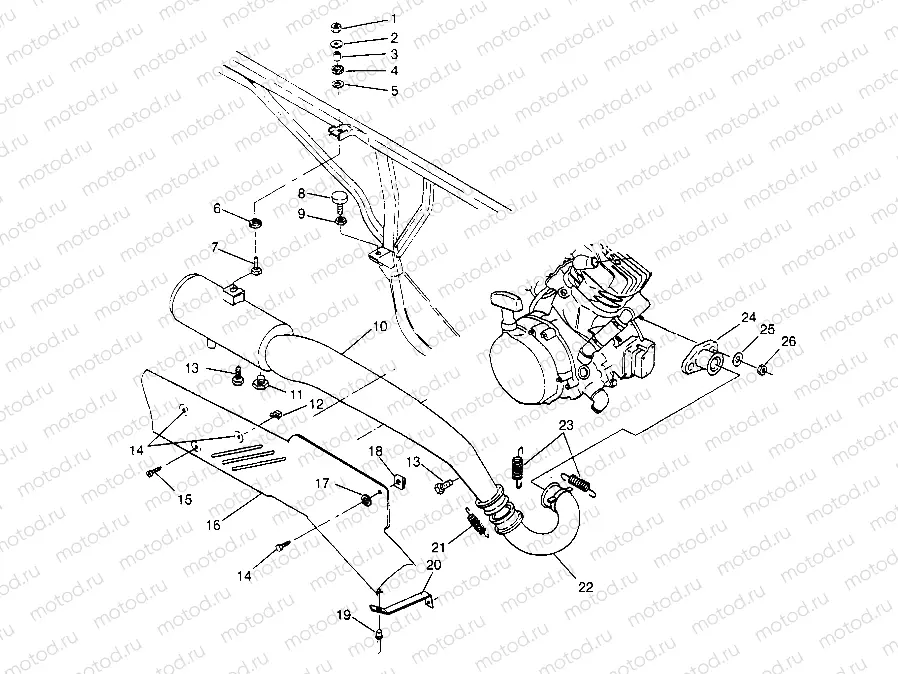 EXHAUST SYSTEM 6x6 400L W948740 (4926802680A011) | EXHAUST SYSTEM 6x6 400L W948740 (4926802680A011)