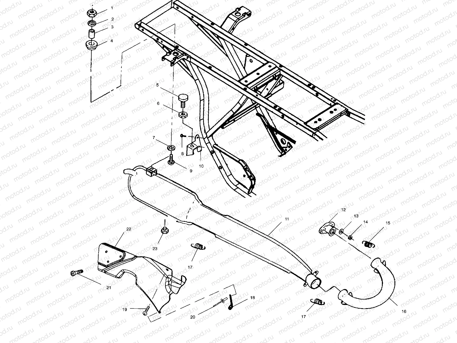 EXHAUST SYSTEM - A00AG25CA (4954865486A010) | EXHAUST SYSTEM - A00AG25CA (4954865486A010)