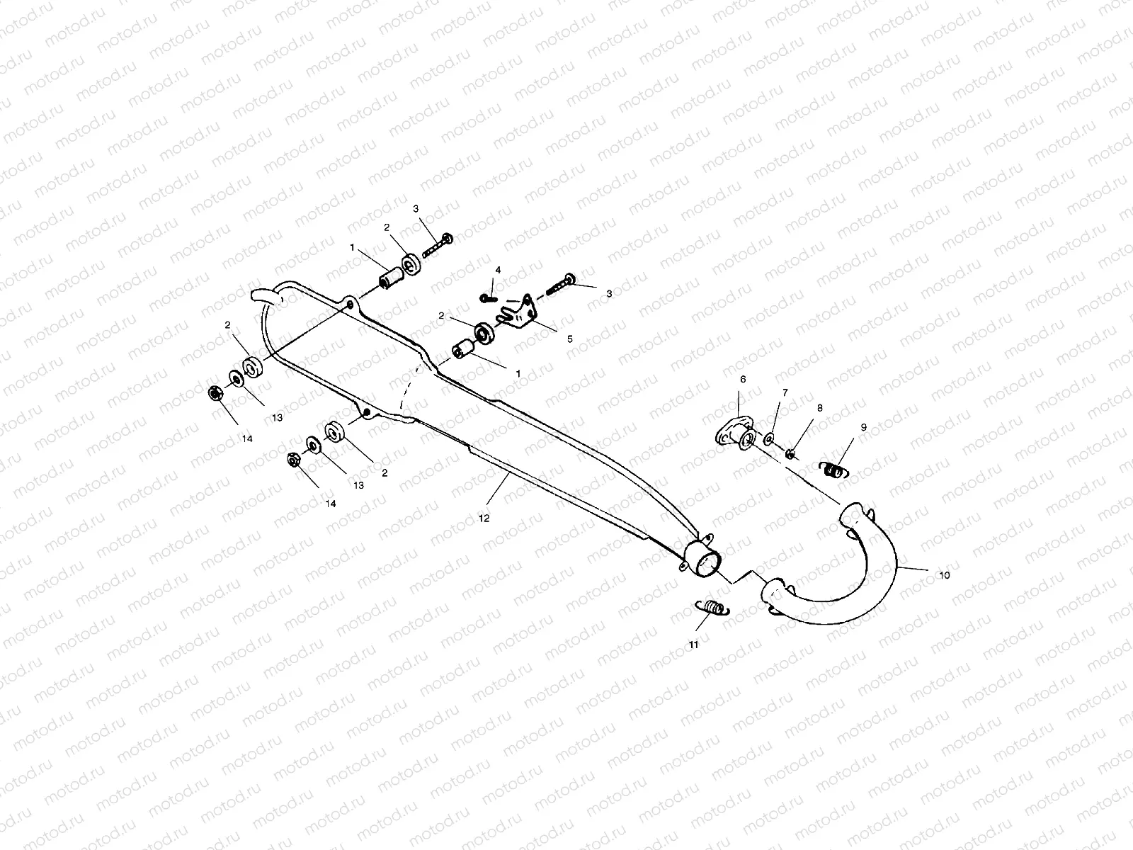 EXHAUST SYSTEM - A00BA25CA (4954825482A010) | EXHAUST SYSTEM - A00BA25CA (4954825482A010)