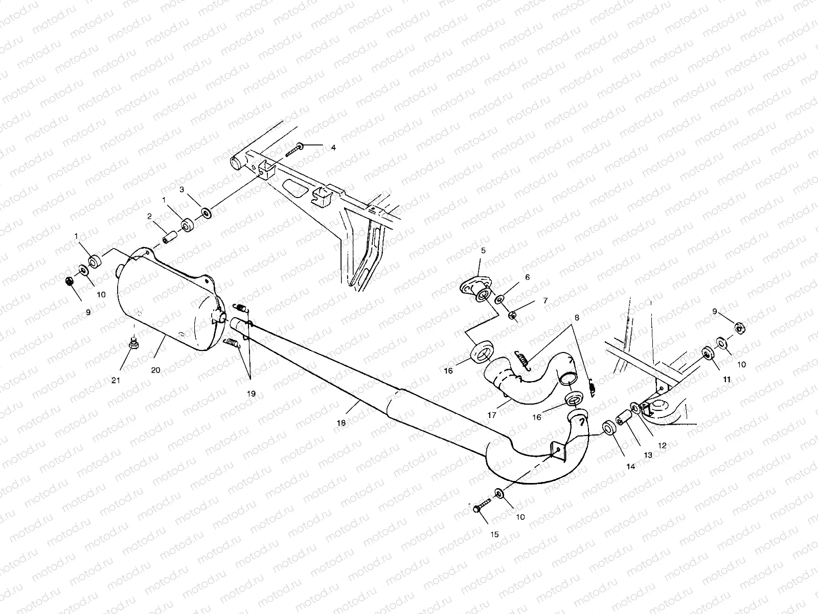 EXHAUST SYSTEM - A00BG38CA (4954845484A012) | EXHAUST SYSTEM - A00BG38CA (4954845484A012)