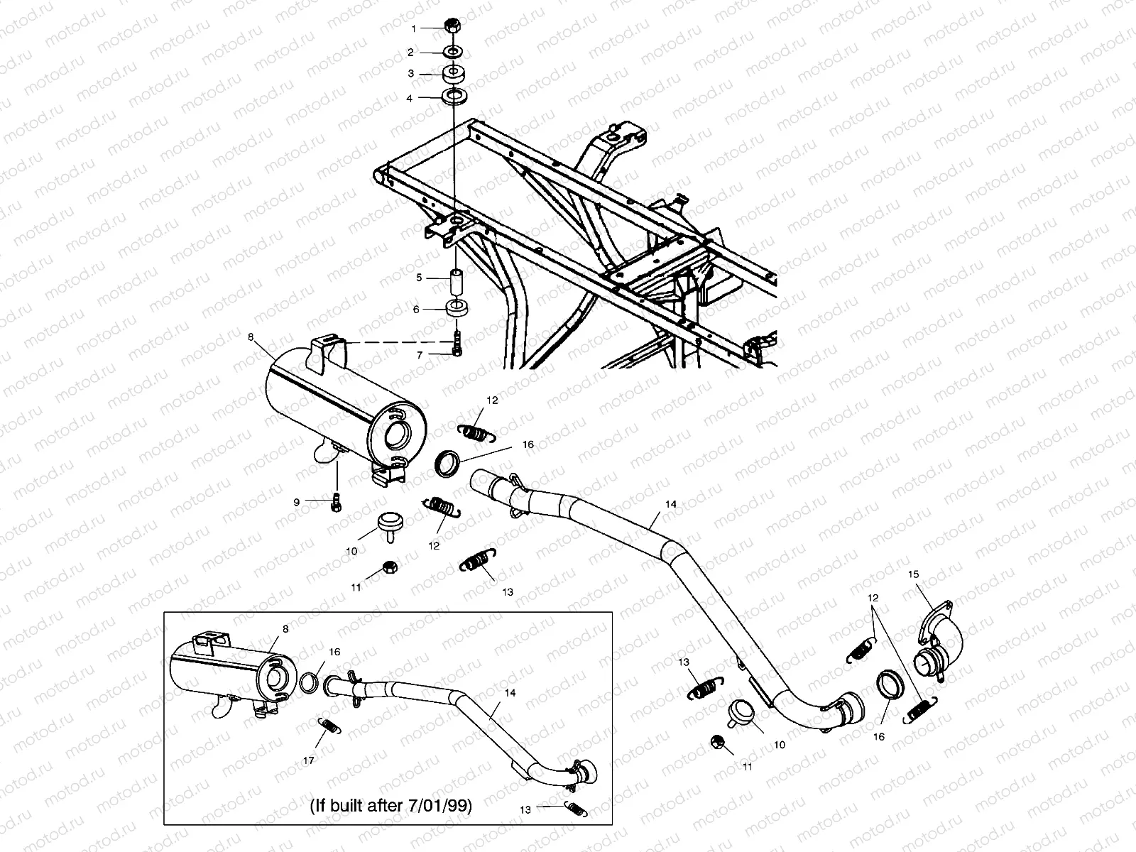 EXHAUST SYSTEM - A00CB32AA (4949354935B001) | EXHAUST SYSTEM - A00CB32AA (4949354935B001)