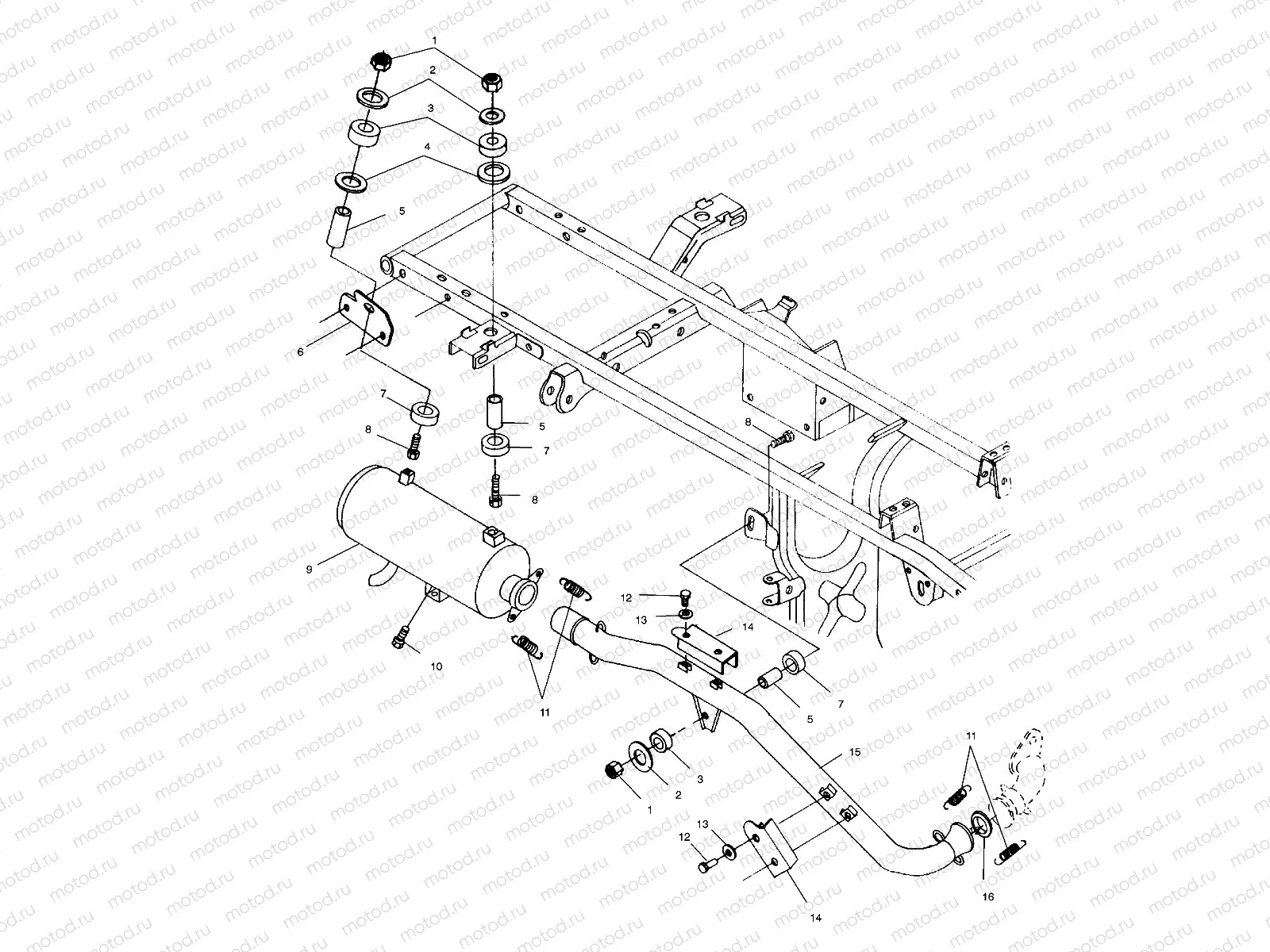 EXHAUST SYSTEM - A00CH33AC (4959905990B001) | EXHAUST SYSTEM - A00CH33AC (4959905990B001)