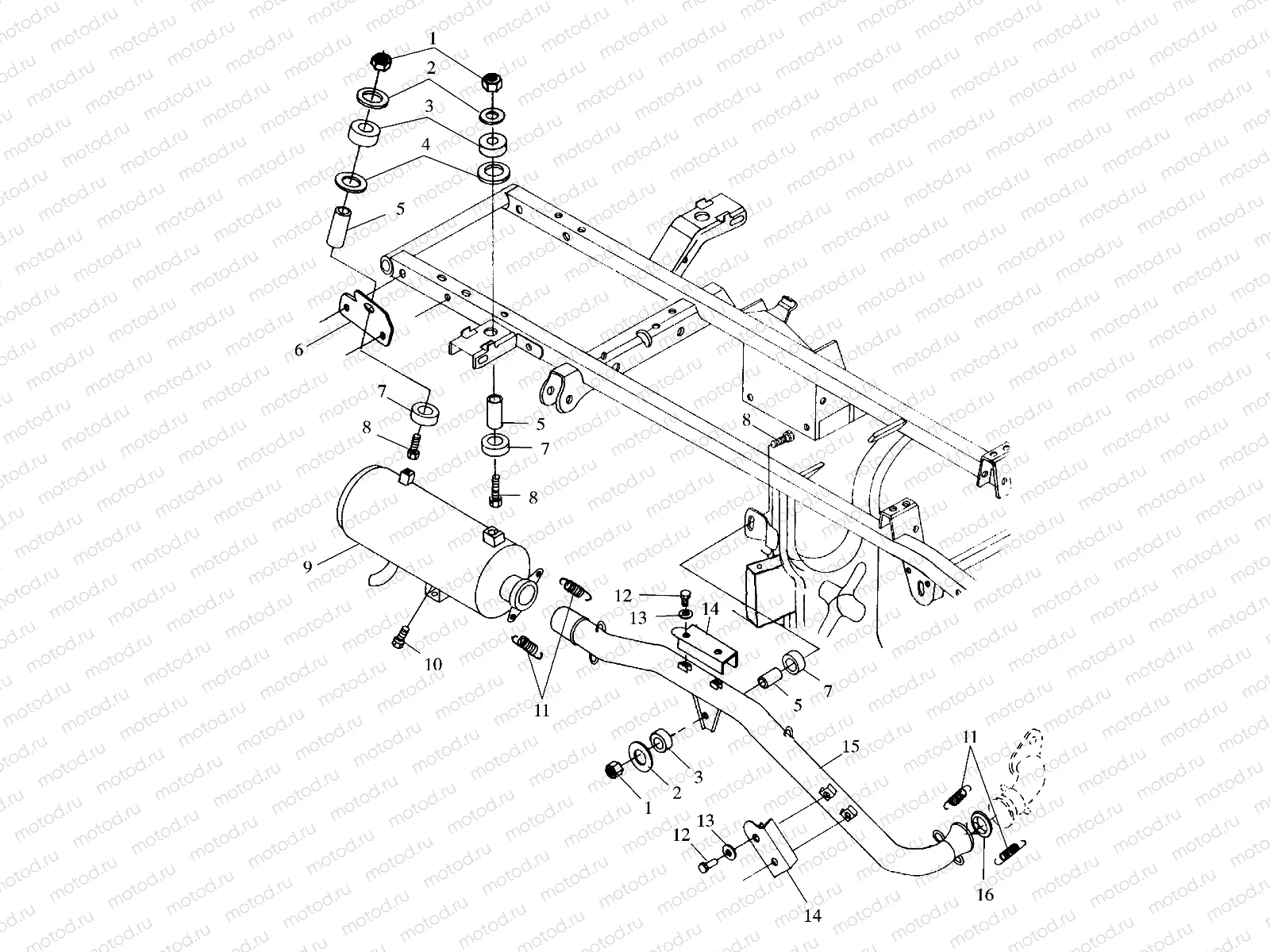 EXHAUST SYSTEM - A00CH46CA (4954785478A013) | EXHAUST SYSTEM - A00CH46CA (4954785478A013)