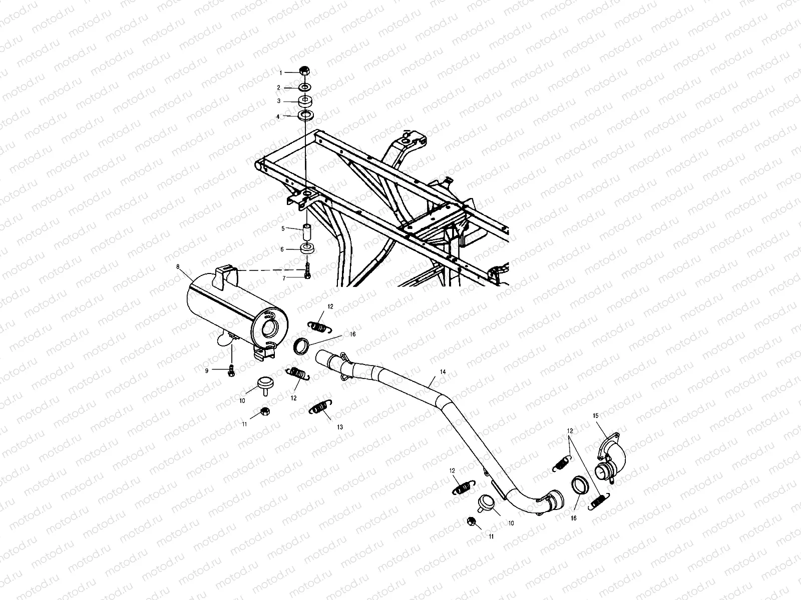 EXHAUST SYSTEM - A00CK42AA (4949304930A012) | EXHAUST SYSTEM - A00CK42AA (4949304930A012)