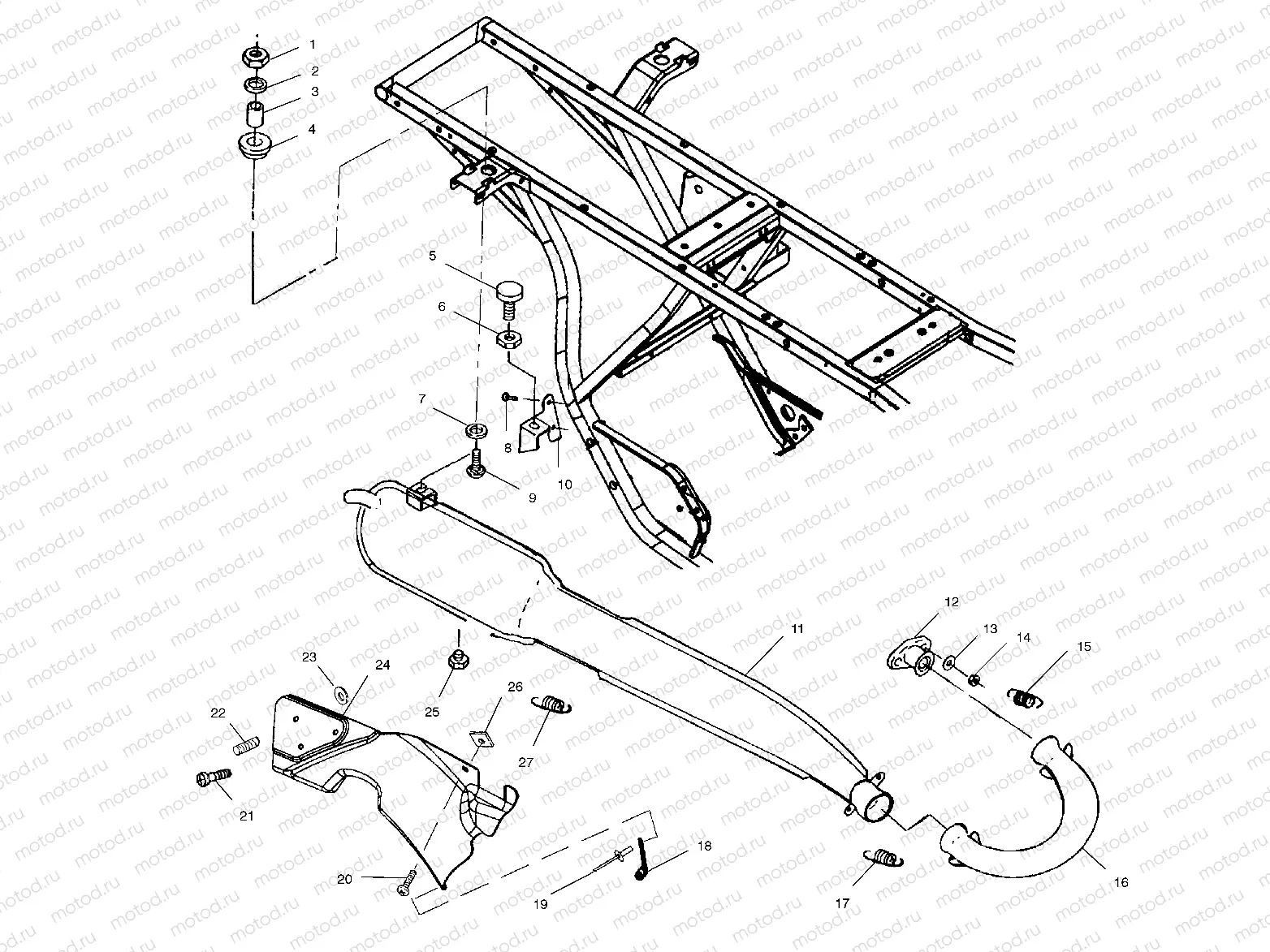 EXHAUST SYSTEM - A01AG25CA (4963866386A008) | EXHAUST SYSTEM - A01AG25CA (4963866386A008)
