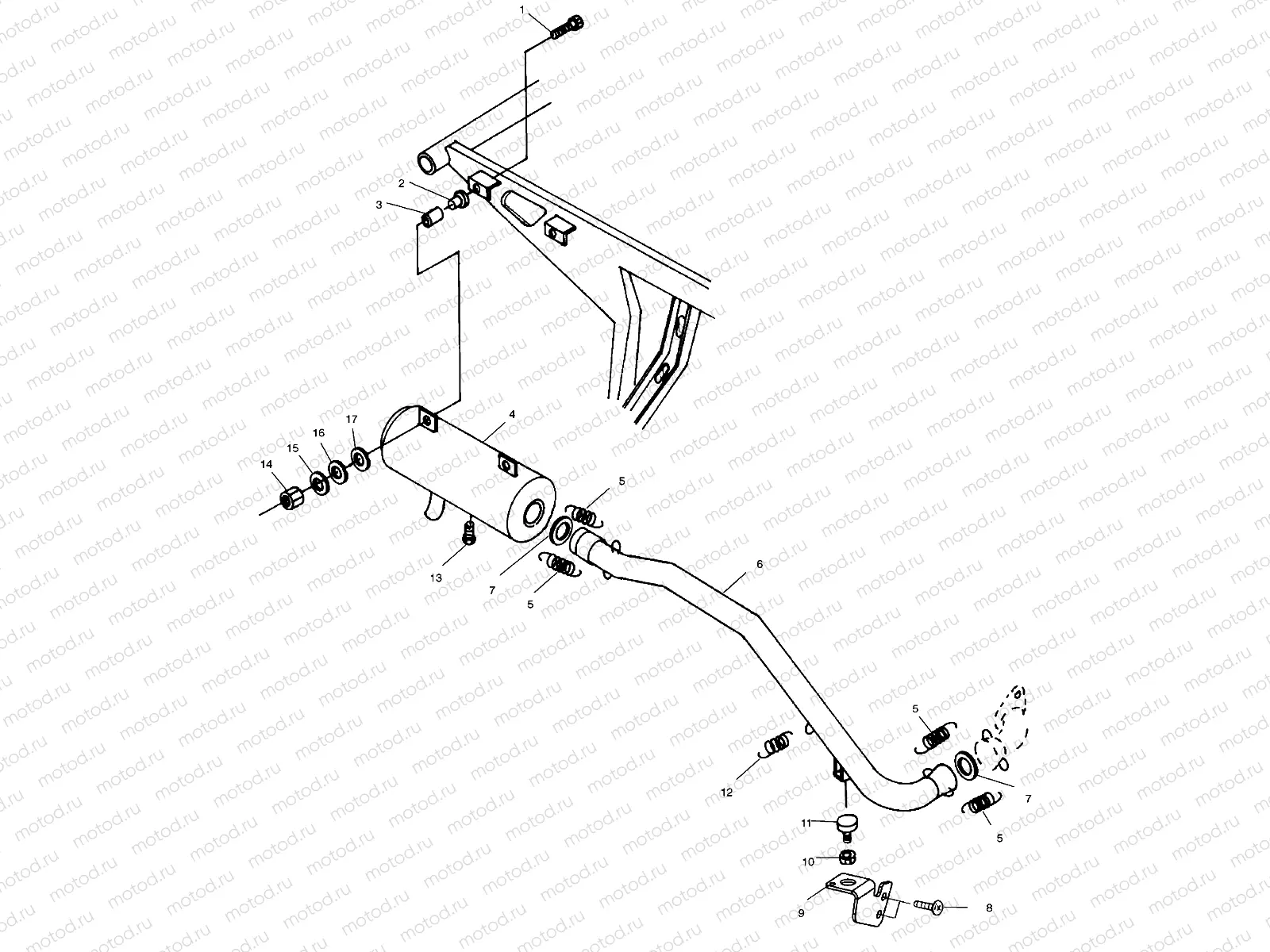 EXHAUST SYSTEM - A01BG50AA (4963766376A011) | EXHAUST SYSTEM - A01BG50AA (4963766376A011)