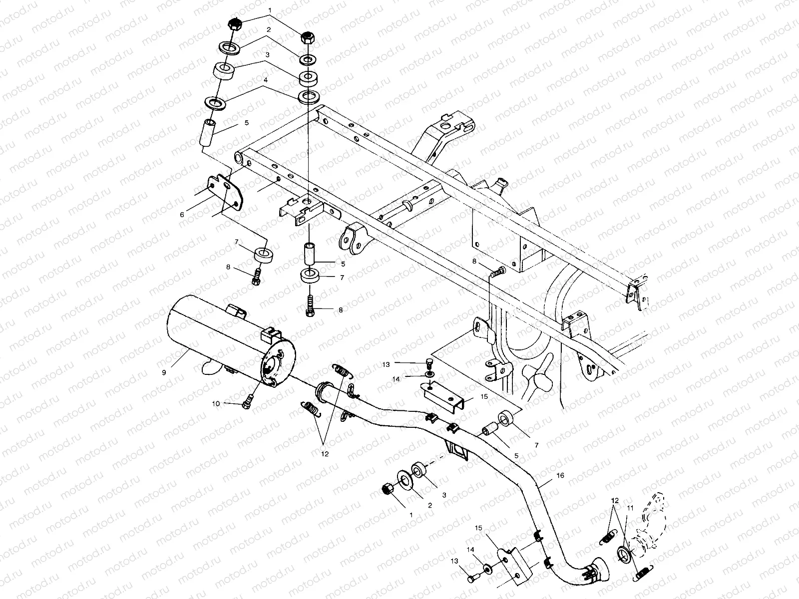 EXHAUST SYSTEM - A01CH42AA (4964436443A010) | EXHAUST SYSTEM - A01CH42AA (4964436443A010)