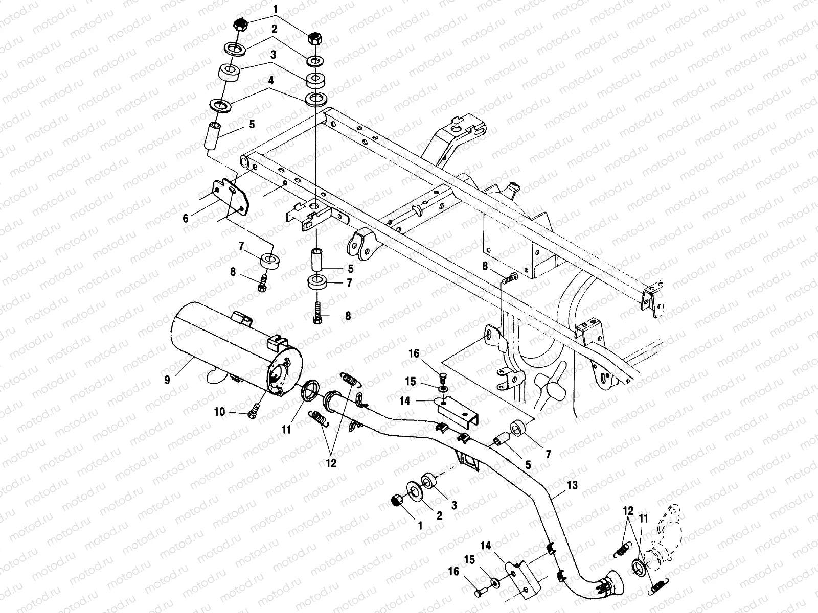 EXHAUST SYSTEM - A01CH50AA (4964466446A011) | EXHAUST SYSTEM - A01CH50AA (4964466446A011)