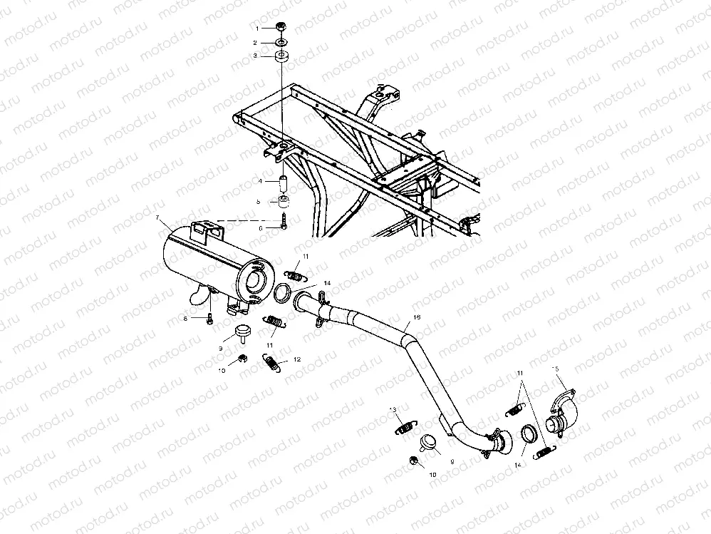 EXHAUST SYSTEM - A02CD50AA/AB/FB (4970197019A11) | EXHAUST SYSTEM - A02CD50AA/AB/FB (4970197019A11)