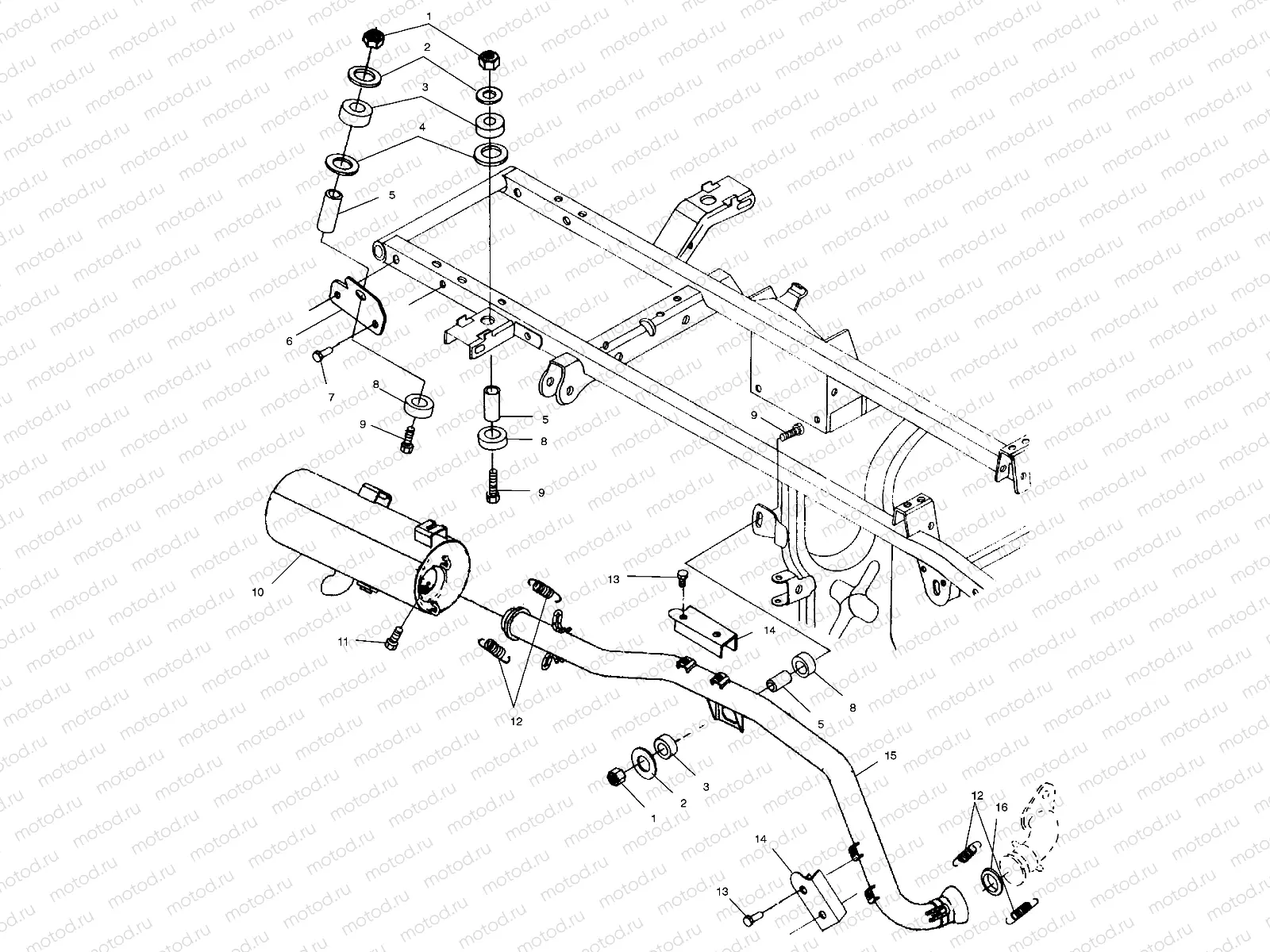 EXHAUST SYSTEM - A02CH42AA (4968536853A10) | EXHAUST SYSTEM - A02CH42AA (4968536853A10)