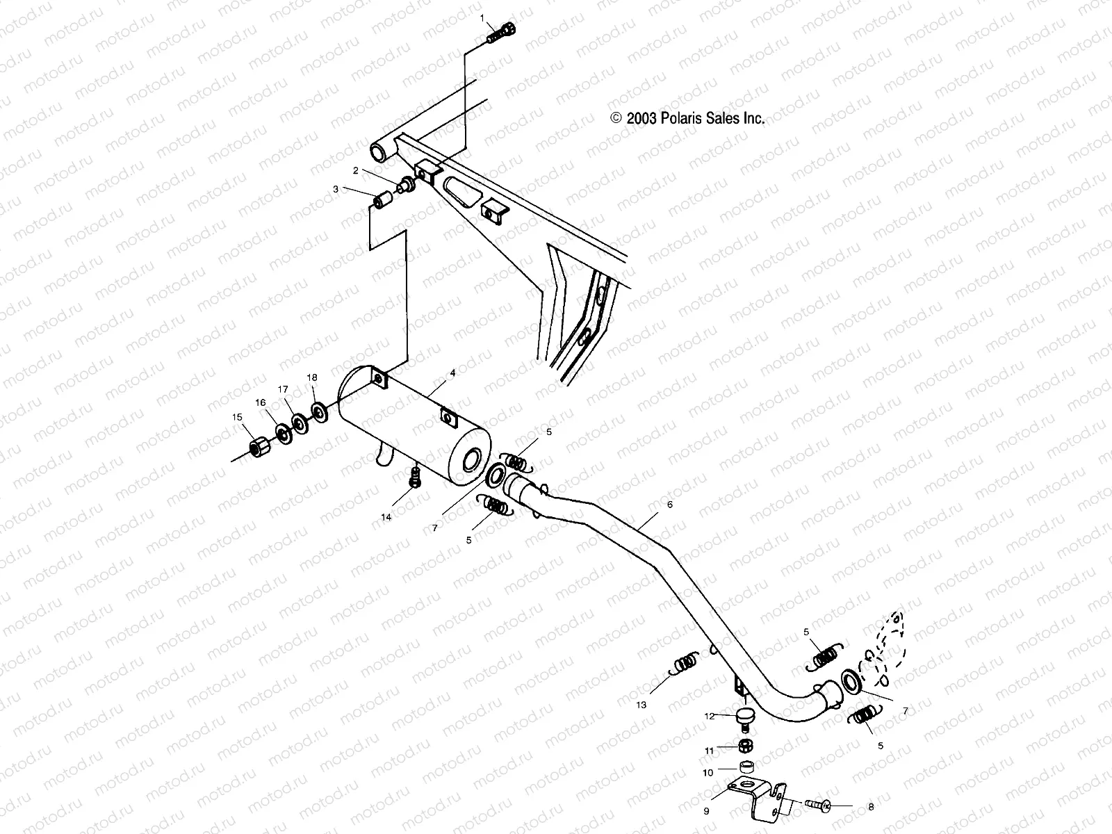 EXHAUST SYSTEM - A03BG50AA (4986228622A08) | EXHAUST SYSTEM - A03BG50AA (4986228622A08)