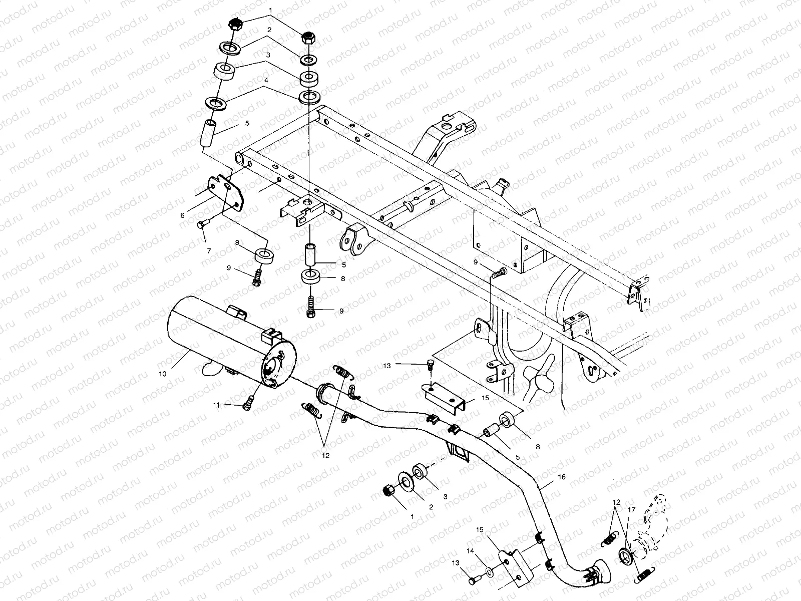 EXHAUST SYSTEM - A03CH50AA/AB/AC/AD/AE/AH/AJ (4986068606A11) | EXHAUST SYSTEM - A03CH50AA/AB/AC/AD/AE/AH/AJ (4986068606A11)