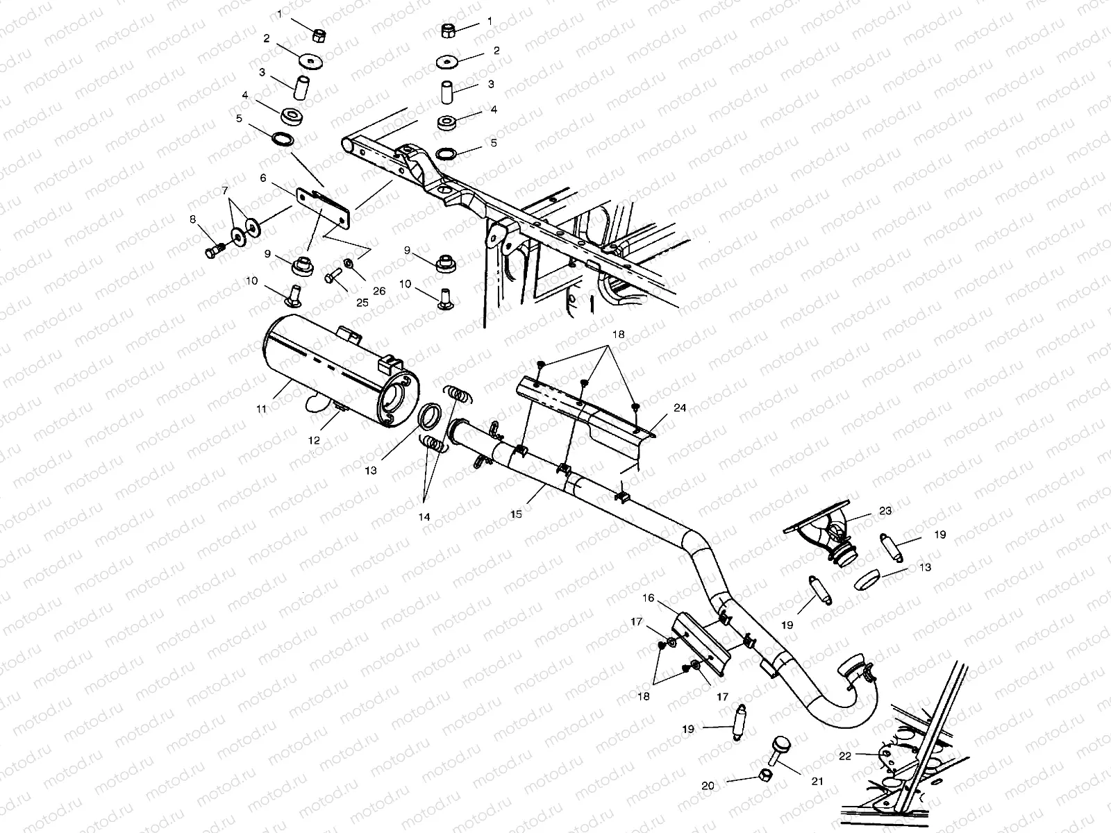 EXHAUST SYSTEM - A03CH68AA/AC/AF/AH/AL (4975557555A11) | EXHAUST SYSTEM - A03CH68AA/AC/AF/AH/AL (4975557555A11)