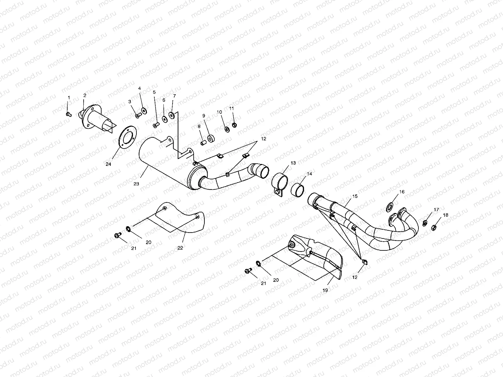 EXHAUST SYSTEM - A03GJ50AA/AB (4975767576A11) | EXHAUST SYSTEM - A03GJ50AA/AB (4975767576A11)