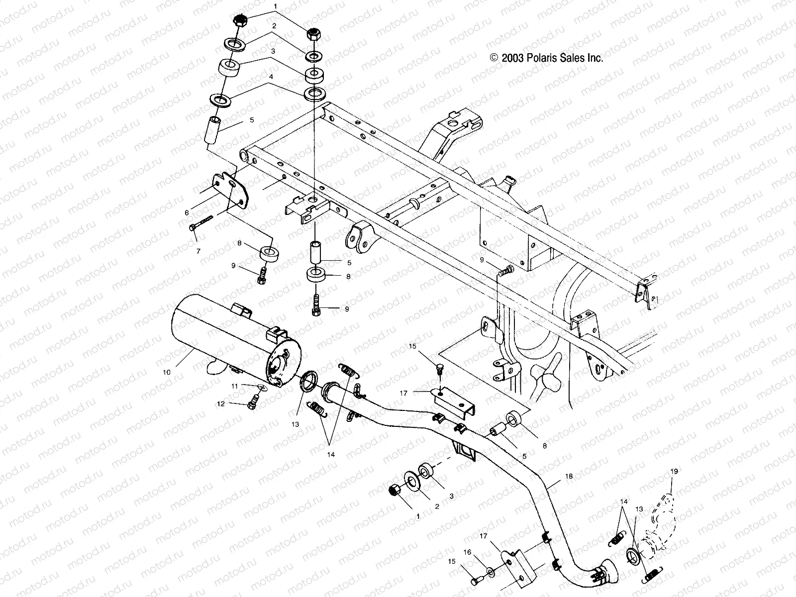 EXHAUST SYSTEM - A04CH50AO/AQ/AR/AS/AT/AV/AW/AX (4987288728B01) | EXHAUST SYSTEM - A04CH50AO/AQ/AR/AS/AT/AV/AW/AX (4987288728B01)