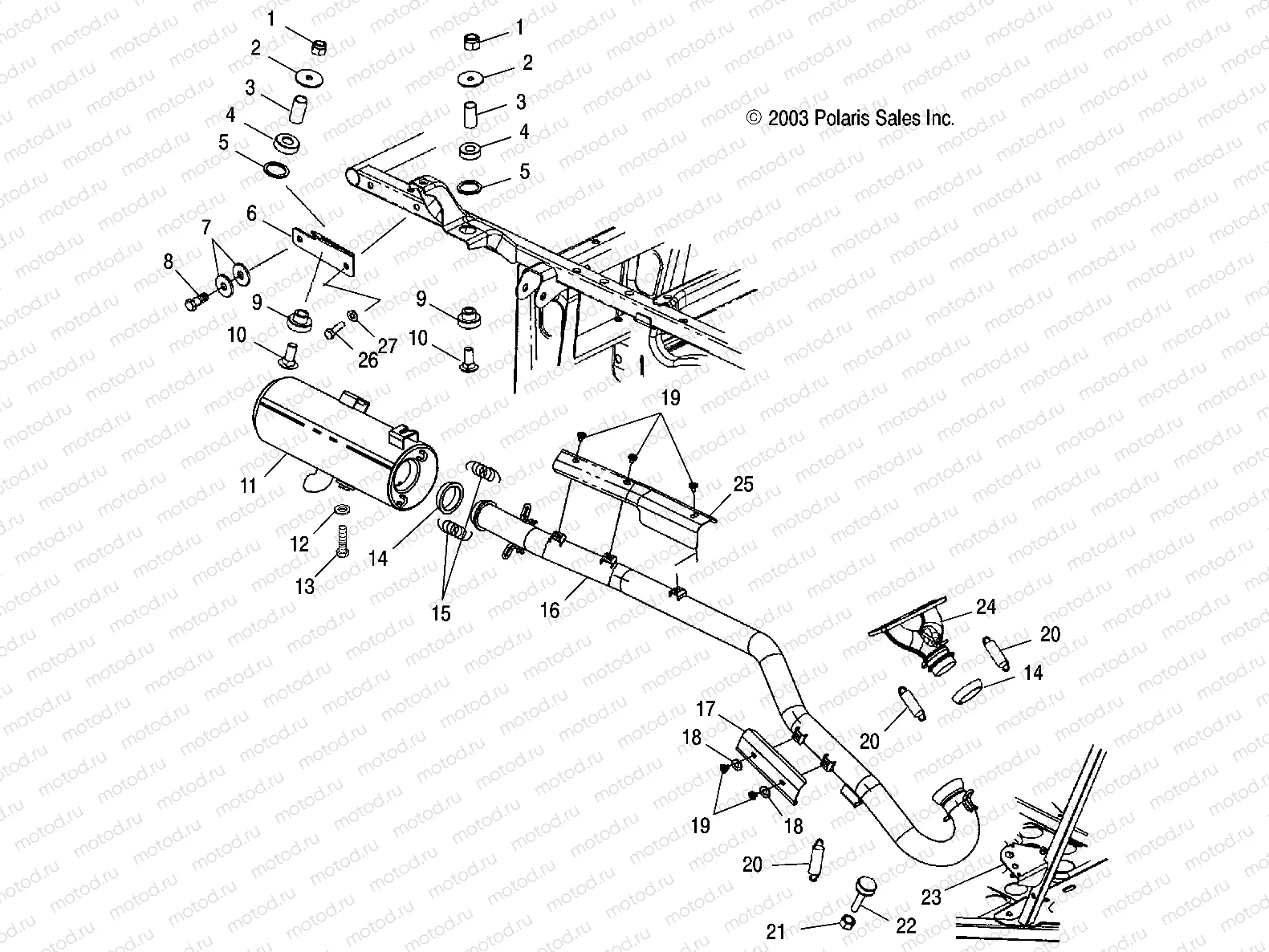 EXHAUST SYSTEM - A04CH68AP/AQ/AU/CU (4987468746A11) | EXHAUST SYSTEM - A04CH68AP/AQ/AU/CU (4987468746A11)