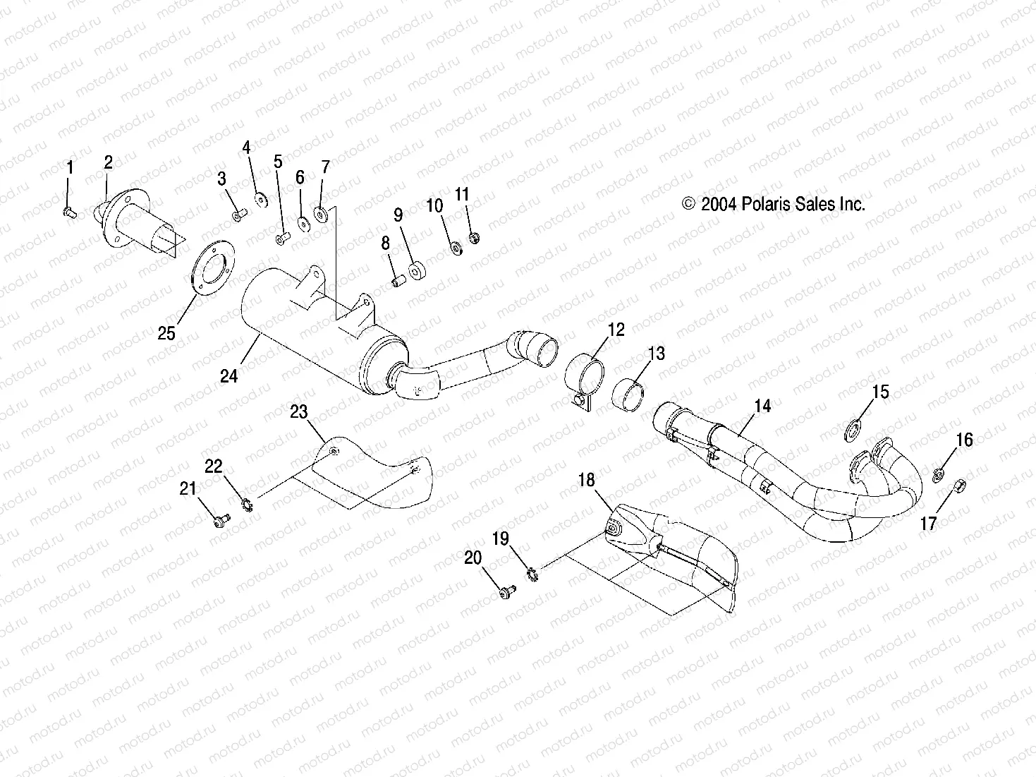 EXHAUST SYSTEM - A05GJ50AA/AB/AC (4995119511A12) | EXHAUST SYSTEM - A05GJ50AA/AB/AC (4995119511A12)