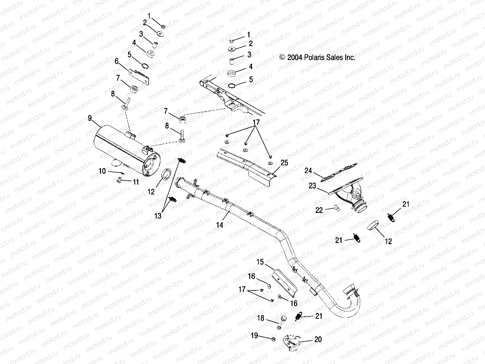 EXHAUST SYSTEM - A05MH68AP (4999609960A14) | EXHAUST SYSTEM - A05MH68AP (4999609960A14)
