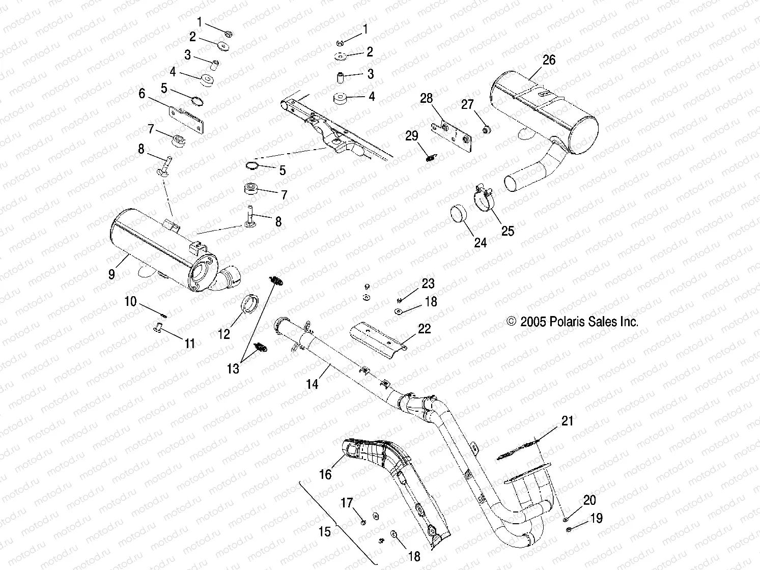 EXHAUST SYSTEM - A06MH76AL/AQ/AT/AX/AY/AZ (4977217721A12) | EXHAUST SYSTEM - A06MH76AL/AQ/AT/AX/AY/AZ (4977217721A12)