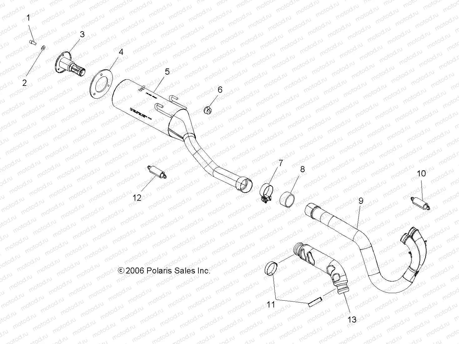EXHAUST SYSTEM - A07GP52AA/AB (49ATVEXHAUST07OUT525) | EXHAUST SYSTEM - A07GP52AA/AB (49ATVEXHAUST07OUT525)