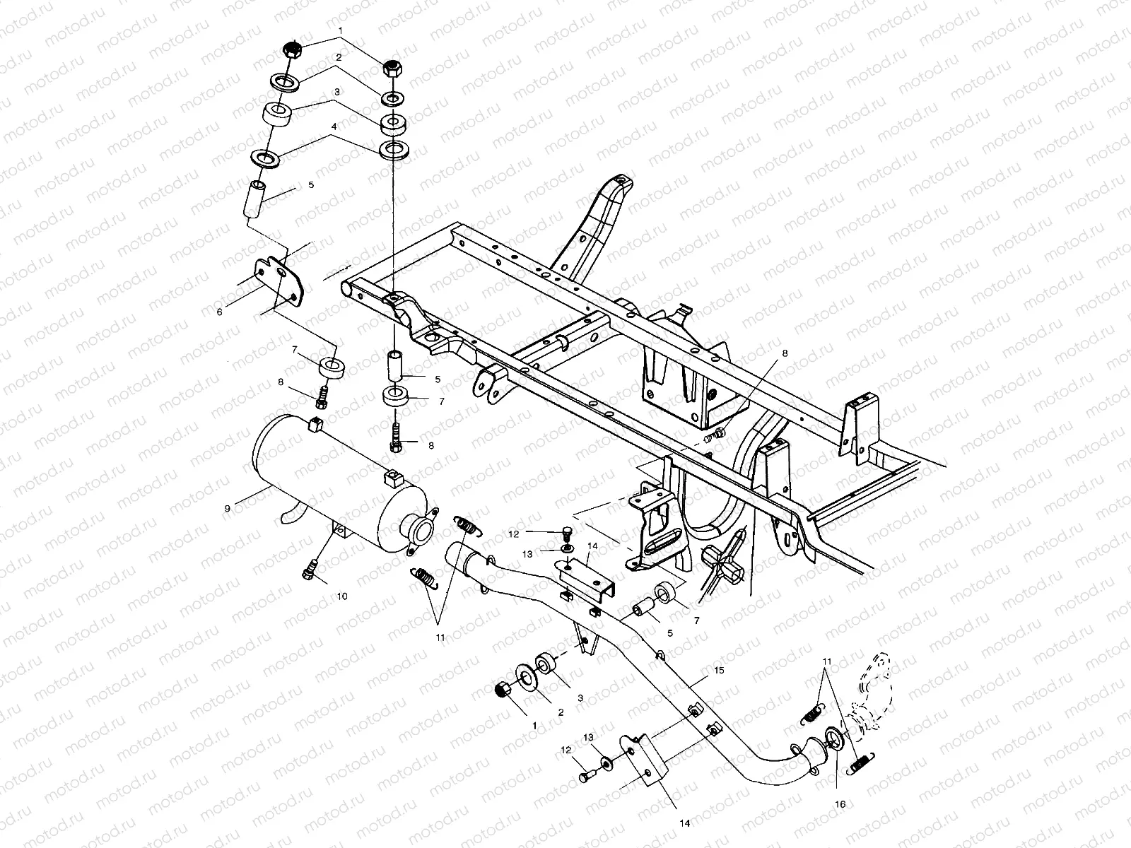 EXHAUST SYSTEM - A10CH46CA (4964376437A011) | EXHAUST SYSTEM - A10CH46CA (4964376437A011)