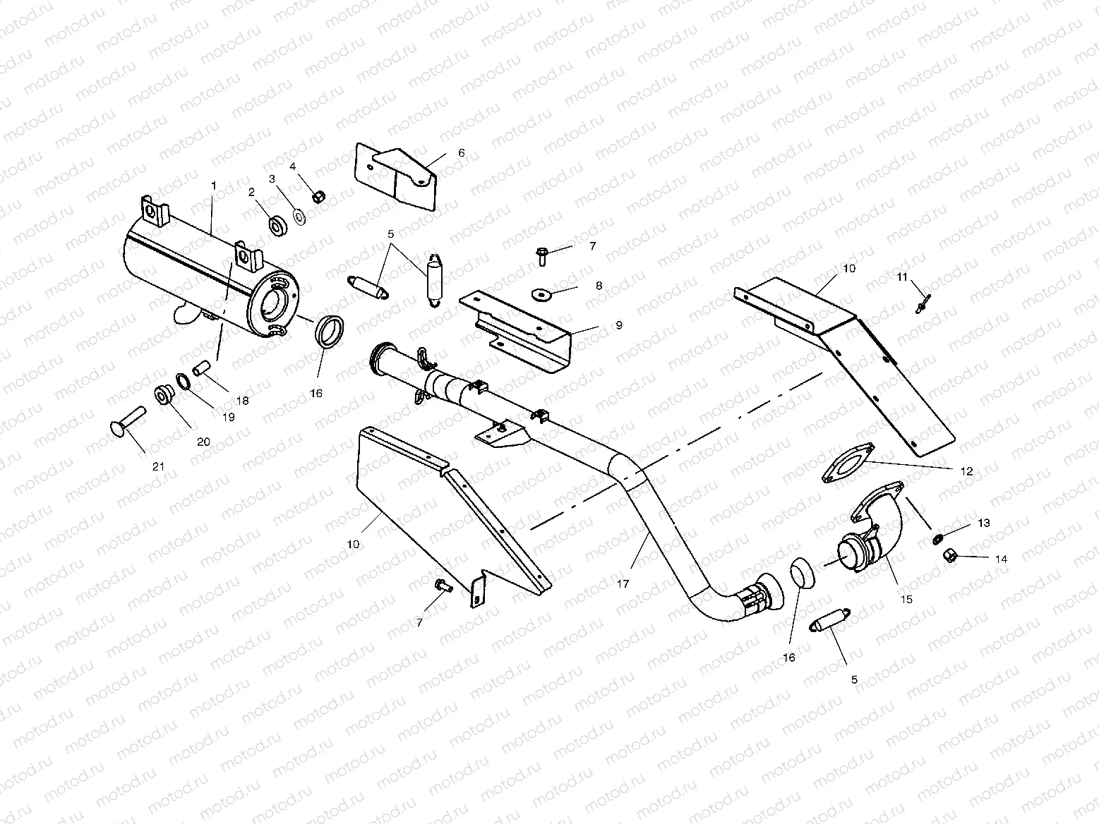 EXHAUST SYSTEM - A10RF50AB (4970927092B01) | EXHAUST SYSTEM - A10RF50AB (4970927092B01)