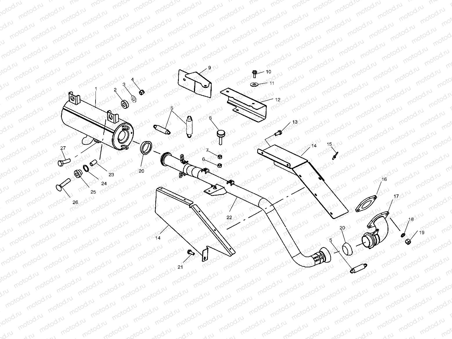 EXHAUST SYSTEM - A11RB42AA/A11RD50AA/AB/A11RF50AA (4981798179B01) | EXHAUST SYSTEM - A11RB42AA/A11RD50AA/AB/A11RF50AA (4981798179B01)
