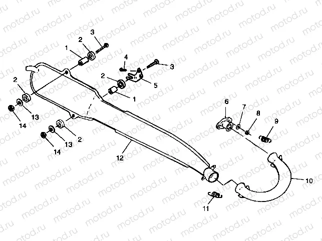 EXHAUST SYSTEM - A99BA25CA (4949574957a010) | EXHAUST SYSTEM - A99BA25CA (4949574957a010)