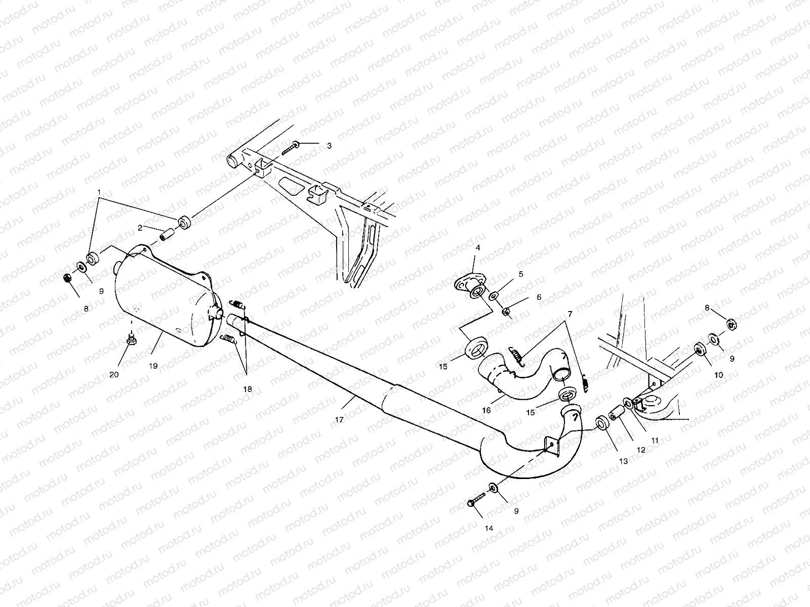 EXHAUST SYSTEM - A99BG38CB (4952505250a012) | EXHAUST SYSTEM - A99BG38CB (4952505250a012)