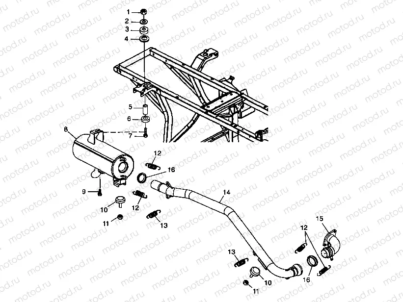 EXHAUST SYSTEM - A99CD50AA (4949254925A012) | EXHAUST SYSTEM - A99CD50AA (4949254925A012)