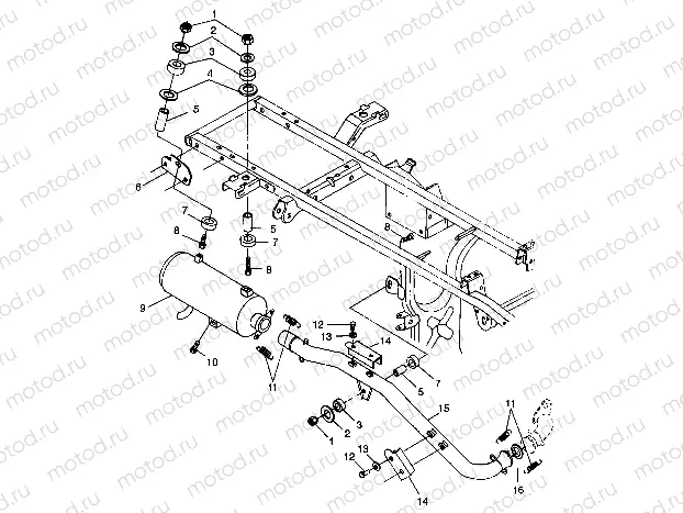 EXHAUST SYSTEM - A99CH33CB (4945964596b001) | EXHAUST SYSTEM - A99CH33CB (4945964596b001)