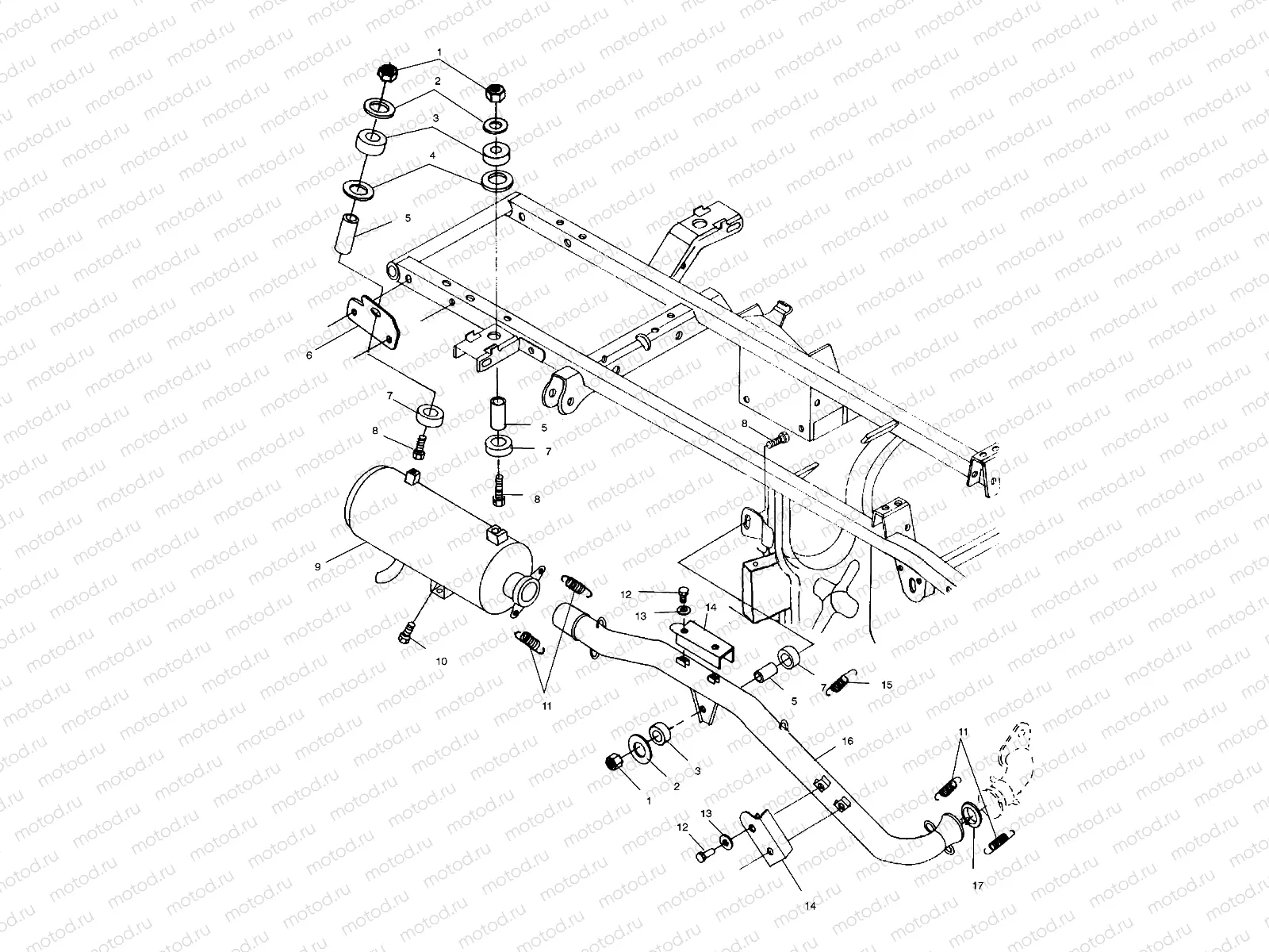 EXHAUST SYSTEM - A99CH45IA (4949154915A013) | EXHAUST SYSTEM - A99CH45IA (4949154915A013)
