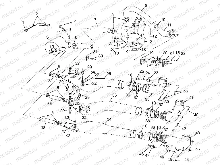 EXHAUST SYSTEM - B974978 (4941254125b007) | EXHAUST SYSTEM - B974978 (4941254125b007)
