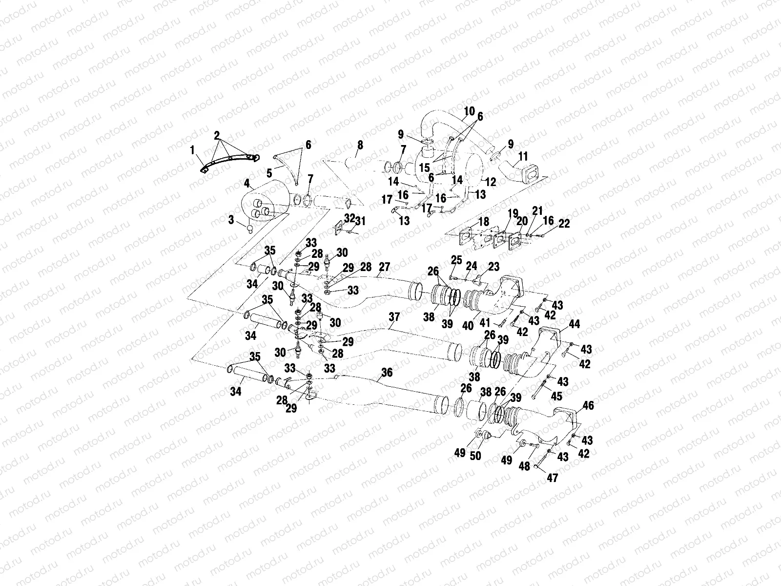 EXHAUST SYSTEM - B994978 (4951515151b007) | EXHAUST SYSTEM - B994978 (4951515151b007)