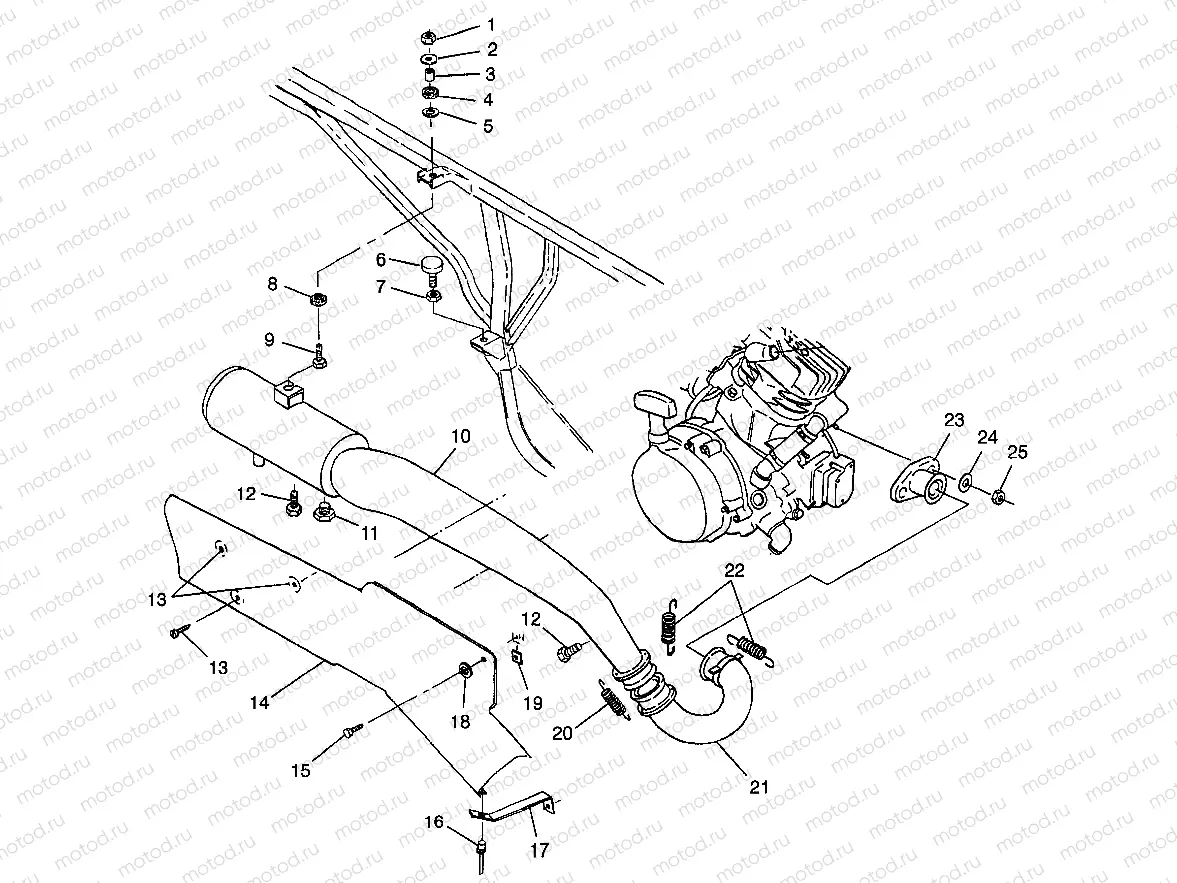 EXHAUST SYSTEM BIG BOSS 6X6 400L W97AE38A (4940814081A012) | EXHAUST SYSTEM BIG BOSS 6X6 400L W97AE38A (4940814081A012)