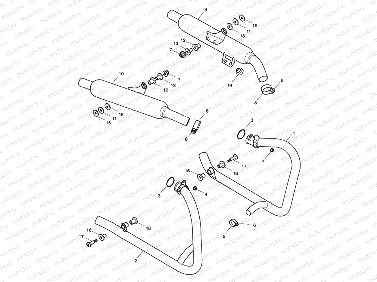 Exhaust System - Bonneville T100
