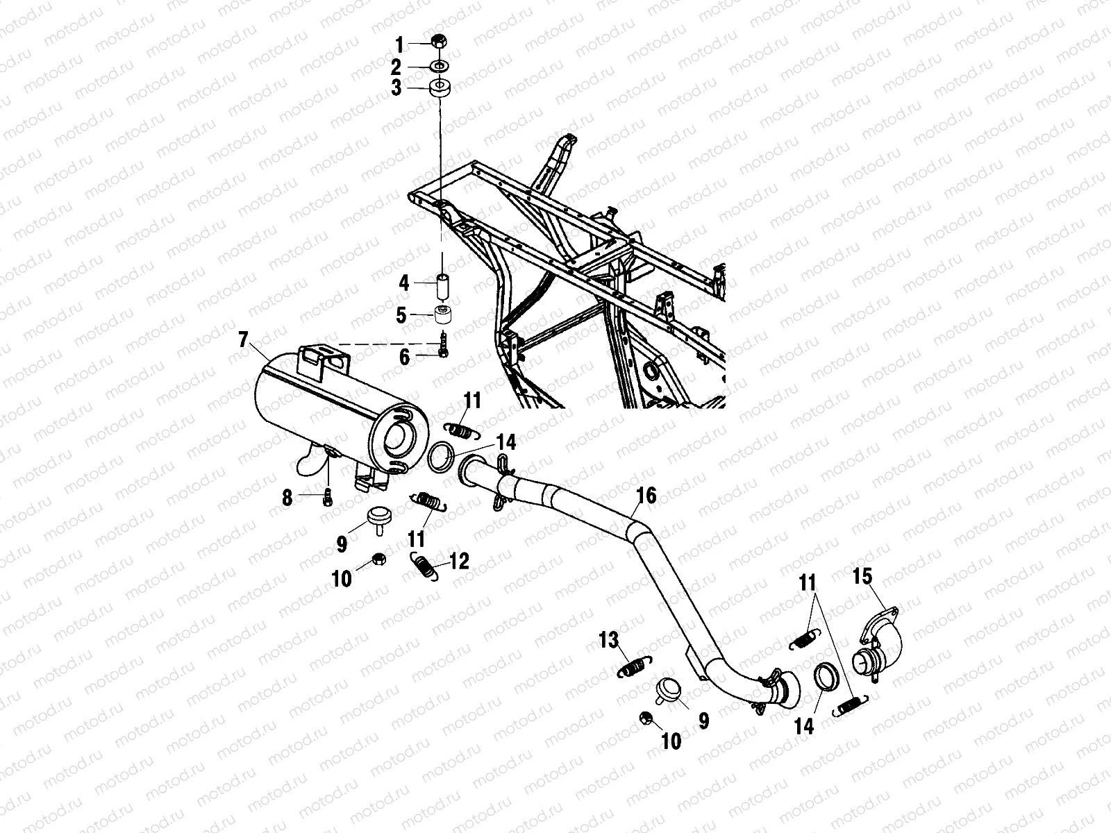 EXHAUST SYSTEM - C02CD50AC (4972407240A11) | EXHAUST SYSTEM - C02CD50AC (4972407240A11)