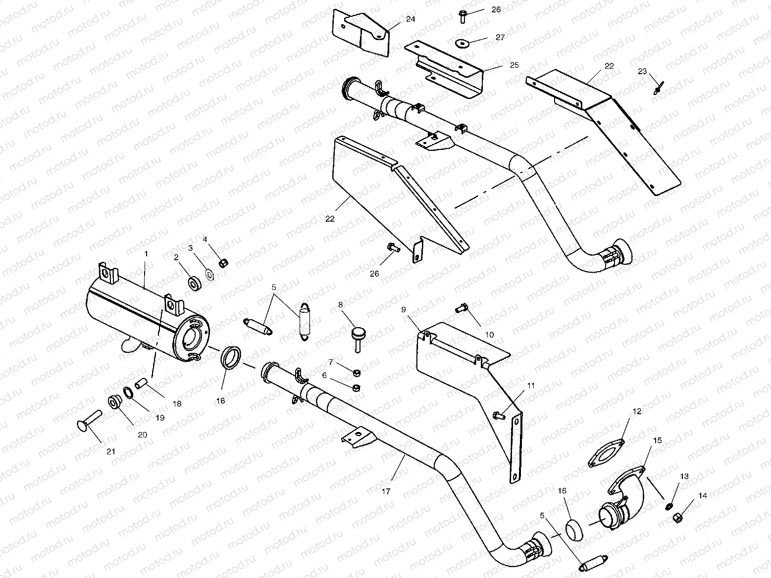 EXHAUST SYSTEM - C10RD50AA (4976437643B02) | EXHAUST SYSTEM - C10RD50AA (4976437643B02)