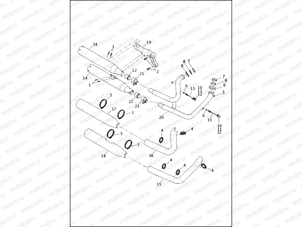 EXHAUST SYSTEM - FLFB, FLFBS, FLFBSANV