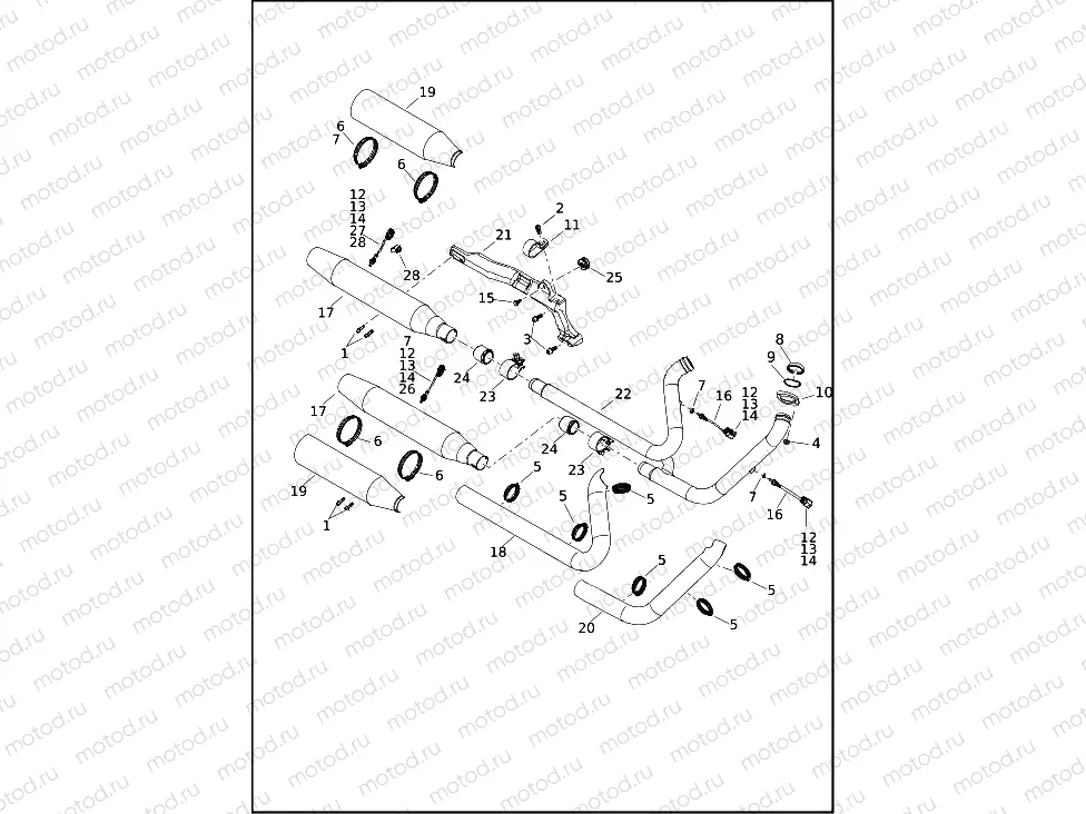EXHAUST SYSTEM - FLHCS